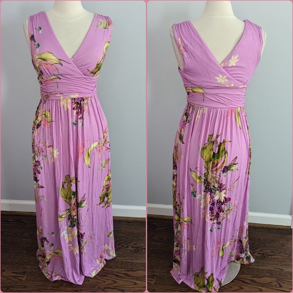 Soma Dresses & Skirts - Soma Floral Lavender Maxi Dress M
